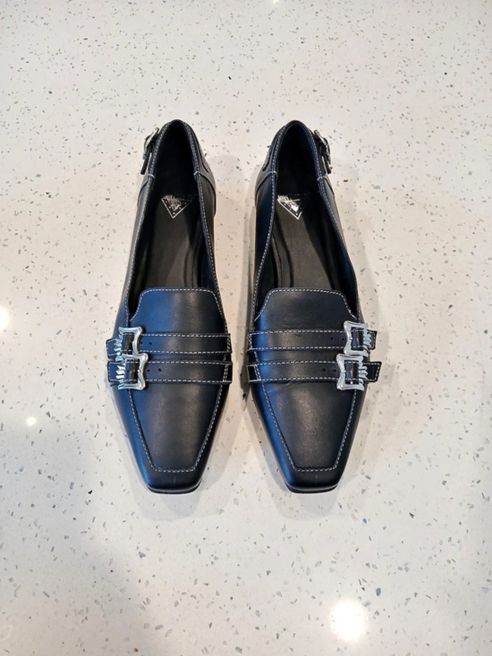 John Fluevog Loafer Ballet Flats Black Sz 9.5